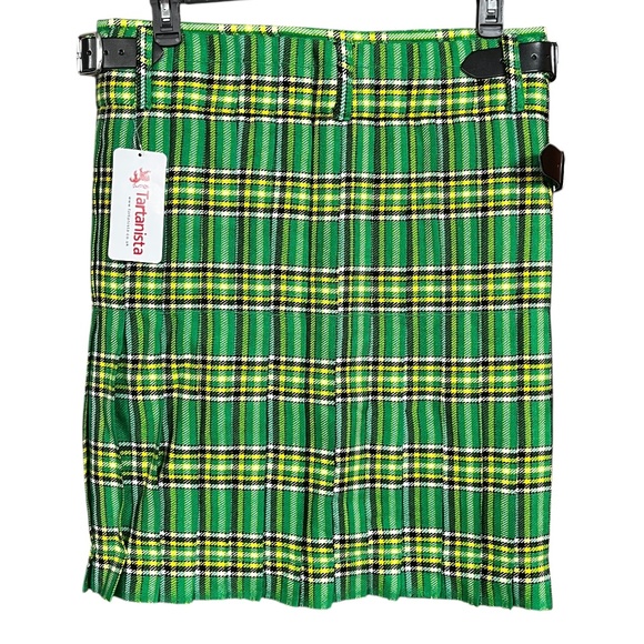 NWT Tartanista Scottish Design Green Multicolored Irish Plaid Tartan Kilt SZ 38 - Picture 1 of 6